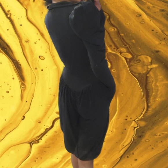 BETSEY JOHNSON Vintage Puff Sleeved Jumpsuit 'Punk Label' - Picture 2 of 10